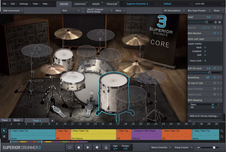 can you use superior drummer sounds in ezdrummer